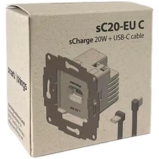 SMART THINGS sCharge 30W Unterputz Netzteil sC30-EU-C mit USB-C/C Kabel
