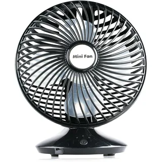 SK USB Tischventilator Standventilator Tisch Ventilator Stand Lüfter Fan für Schreibtisch und Büro, 18cm, 30° Neigbar, 2-Stufen Regelung