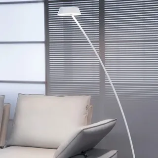 Oligo Glance LED Stehleuchte gebogen weiß matt
