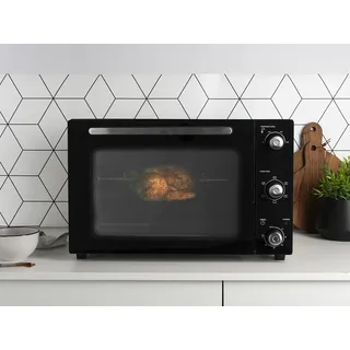 Mini Backofen 32 Liter, Timer, Grill, Drehspieß, Ober & Unterhitze - 1500 Watt