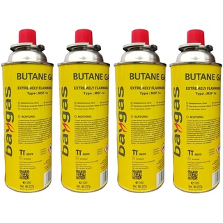 baygas Stück 227g Butan Gaskartusche | Campinggas Butangas MSF-1a | für Gaskocher, Gasheizung, Gasbrenner, Unkrautbrenner (28)