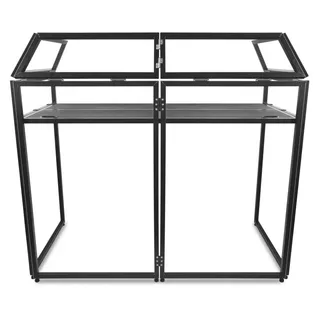 IBIZA DS40 DJ Konsole 4 Segmente Workstation TISCH STÄNDER LITE CONSOLE HALTERUNG MUSIK EVENT BÜHNE EQUIPMENT SCHWARZ UND WEISS MIT TRAGETASCHE DB3 DB4