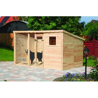 Promadino Hundezwinger mit Pultdach 333 cm x 226 cm x 192 cm