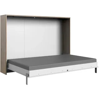 WIMEX Juist 140 x 200 cm horizontal weiß/san remo eiche nachbildung