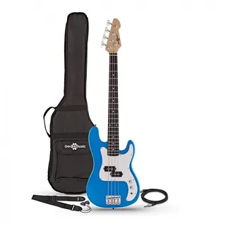 3/4 Bassgitarre LA von Gear4music Blue mit Zubehör