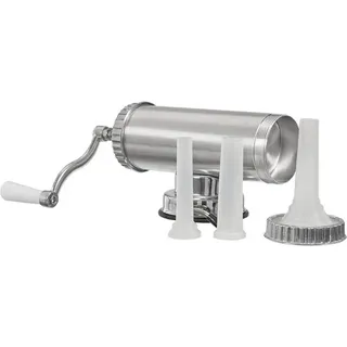 Professionelle Wurstmaschine mit 3 Tüllen – Manuelle Wurstfüller – Silber