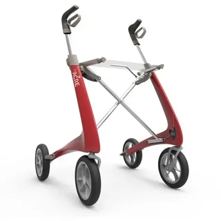 byAcre Carbon Ultralight Rollator Komfort Erdbeerrot