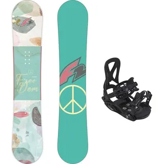 F2 Set Snowboard Junior Freedom Girl Mint 130cm + Pipe Bindung M