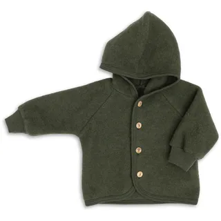 Engel Wollfleece Kinder Freizeitjacke, Parkas oliv Größe 62 Trekking Hautfreundlich Merinowolle