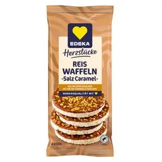 Edeka Herzstücke Reiswaffel Vollmilch mit Salted Caramel 70G