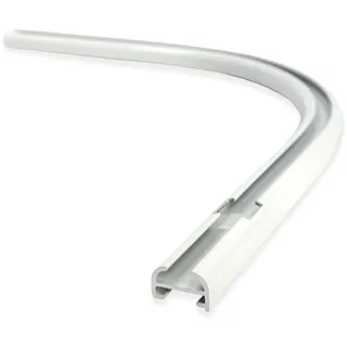 Home-Vision Gardinenschiene Vorhangschiene 1-läufig, 2-läufig, 3-läufig,4-läufig(Serie Z, Rundbogen Links) Aluminium, Inkl. Befestigungsmaterial, für Schiebevorhang