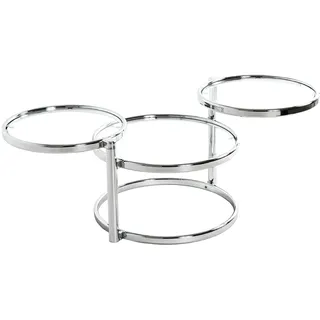 Haku-Möbel HAKU Couchtisch rund Glas chrom 58,0-140,0 x 50,0 x 43,0 cm, 1 St.