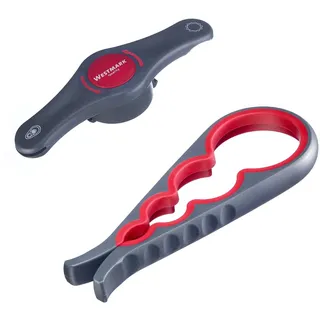 Westmark Set, 2tlg.: 1 Vielzweck-/Deckelöffner + 1 Multi-Öffner, Hochwertiger Kunststoff/Stahl, Moby Dick/Propeller, Anthrazit/Rot, 105122E6