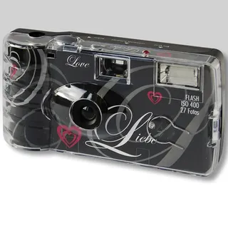 nedwidek Topshot Love Black Einwegkamera 1 St. mit Blitz
