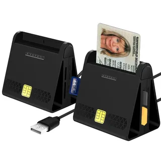 2er-Set USB-Chipkartenleser für Smart-, SIM- und Speicher-Karten, HBCI