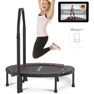 minenice Fitness Indoor Trampolin klappbar ohne Installation | Ø101cm,Mini Trampoline | Tragfähigkeit 150 KG | Stabiler und leiser für Erwachsene