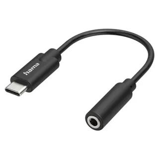 Hama Audio-Adapter USB-C-Stecker/3,5 mm-Klinke-Buchse Stereo Schwarz