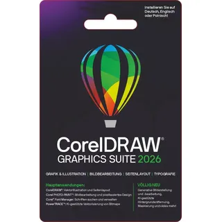 CorelDRAW Graphics Suite 2026 inkl KI Dauerlizenz Win10/11Mac Card per DHL