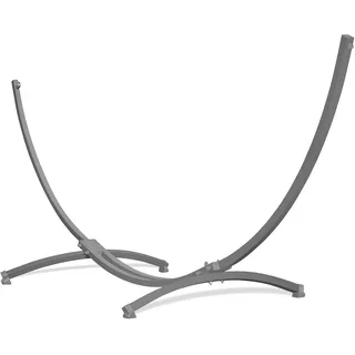 Potenza Gestell Outdoor Hängemattengestell XXL 365cm, 220kg I Gestell für Hängematten, Rahmen aus Stahl wetterfest (Grau)