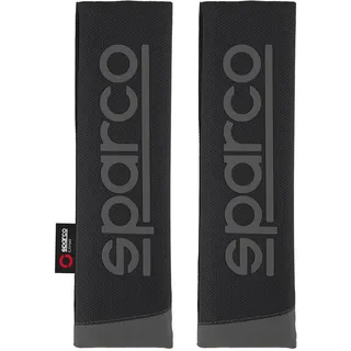 Sparco Universal-Gurtpolster, 2 Stück, Amazon-Exklusiv, PVC + Polyester, waschbar, Sicherheitsgurt-Schutz für das Auto