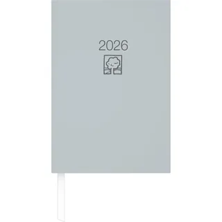 Zettler Buchkalender 876 14,5x21cm 1 Tag/1 Seite grau 2026