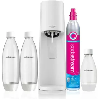 Sodastream  Terra white + 2 PET-Flasche 1 l + PET-Flasche 0,5 l + Zylinder 
