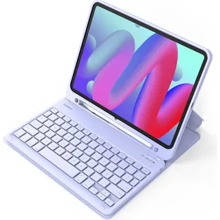 Inateck Tastatur Hülle kompatibel mit iPad 10 Gen.10,9"/11 Gen. A16 2025 11 Zoll, iPad Air 11" M3/M2 (2025/2024), Air 5/4 10,9",Pro 11 4/3/2/1, QWERTZ, mit Stifthalter, Abnehmbar,Classic KB04002