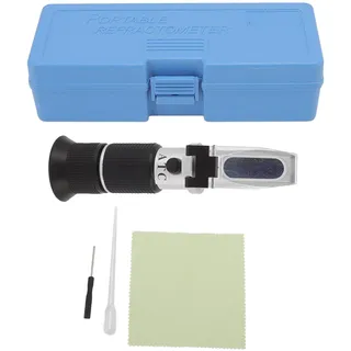 Brix Meter Refractometer, Tragbarer Zuckergehalt Messgerät für Obst, Sojamilch, Sirup, 0-80% mit ATC, Wein Bier Brauen
