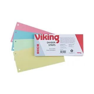 Viking Trennstreifen DIN A4 Farbig sortiert Pappkarton Rechteckig 2 Löcher 40 Stück