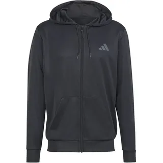 adidas Train Essentials Seasonal Kapuzenjacke Herren schwarz - S