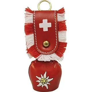 Fan-O-Menal Kuhglocke aus Metall - Glocke - Schweiz - rot lackiert - 31602