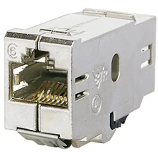Metz E-DAT Kupplung Modul/Keystone Cat.6 (Class E) silberfarben