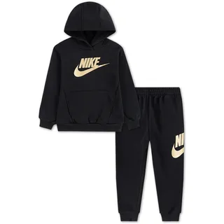 Nike Jogginganzug NIKE SPORTSWEAR "NKN CLUB FLEECE SET", Jungen, Gr. 104 (4), schwarz, metalli, Sweatware, Obermaterial: 60% Baumwolle, 40% Polyester, Sportanzüge Jogginganzug, für Kinder