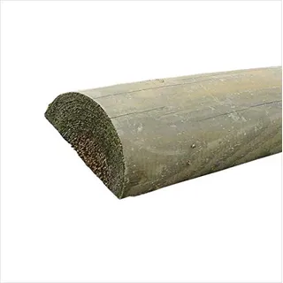 Gartenwelt Riegelsberger Zaunriegel Ø 9 cm Kiefer imprägniert Queriegel halbrund für Zaunlatten Länge 50 cm