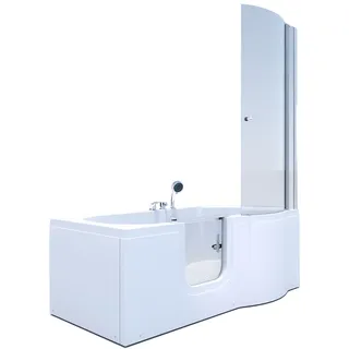 AcquaVapore Seniorendusche und Badewanne mit Tür S12d-l-ec Dusche 170x85cm