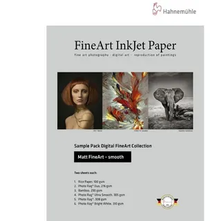 Hahnemühle Digital FineArt A 4 Testpack matte, glatte Papiere