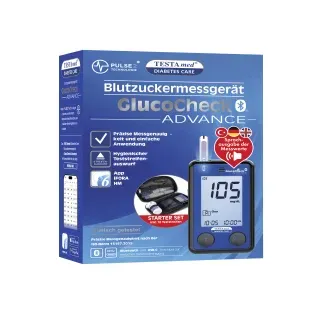Testamed GlucoCheck Advance Blutzuckermessgerät mg/dl inkl. Teststreifen