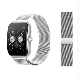 INF Uhrenarmband aus Edelstahl für Oppo Watch Silber Modell 7 - Silber