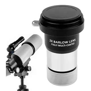 Astronomieobjektiv, 1,25 Zoll voll beschichtetes Gewinde Kamera Connect Interface Lupe, 2-fache Vergrößerung, wasserdicht, achromatische Optik, Connect Interface