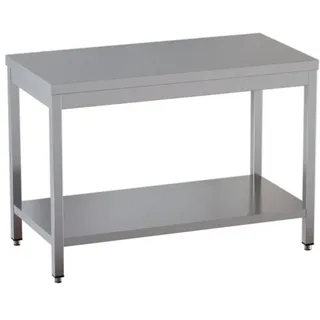 GastroHero Edelstahl Arbeitstisch Eco 20x6 mit Grundboden