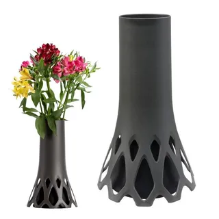GarPet Bodenvase Grabvase Roseta mit Sockel Gewicht Friedhof Vase Grabschmuck