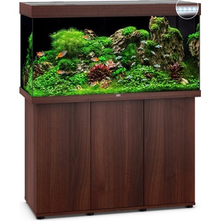 JUWEL Rio 240 SBX mit LED-Beleuchtung, Heizer, Filter und Unterschrank dunkles Holz