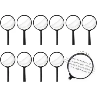10-teiliges Lupen-set Für Kinder, Mini-lupen (6 Cm Durchmesser), Leselupen Aus Kunststoff Zum Entdecken Von Insekten, Pflanzen Und Der Natur, Ideales Lernmittel Für Detektivspiele, Kindergeburtstage U