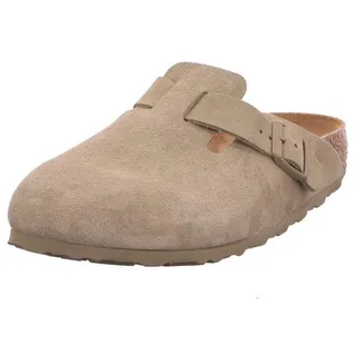 Birkenstock Boston Suede Leather schmal Khaki 43