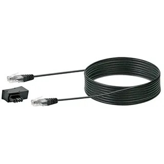 DSL-Anschlusskabel  (RJ45-Stecker, 6 m, Schwarz)