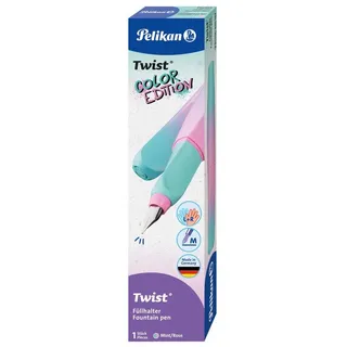 Pelikan Twist® Color Blocking Patronenfüller mint/ rose M (mittel)