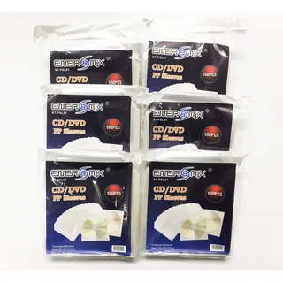 ENERGMiX CD/DVD Folienhüllen Nylon Folie Plastik Sleeve Hüllen mit Lasche