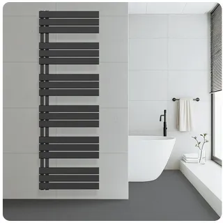 Belrad Handtuchheizkörper 1800 x 600 mm 1021 W schwarz Anschluss linksseitig