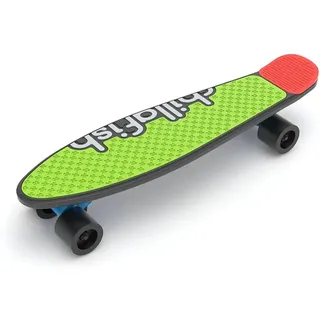 Chillafish Skatie, Einsteiger Skateboard für Kinder ab 3 Jahren, mit langem Radstand für mehr Stabilität, mehrere Decks & Heck Farboptionen, Schwarz