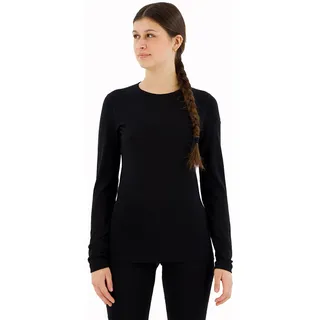 200 Oasis Crew Merino Langarm-baselayer - Black - XS